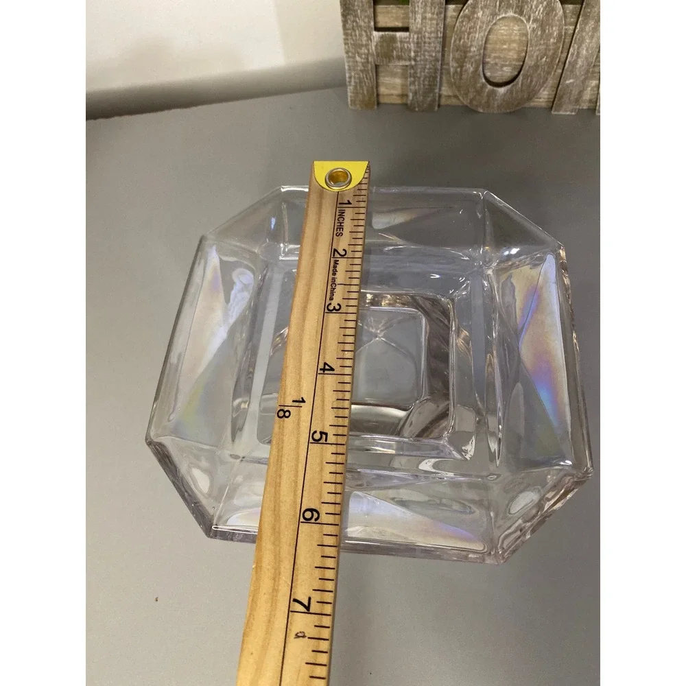 Geometric Clear Acrylic Pedestal‎ Dish Organizer Display Tray